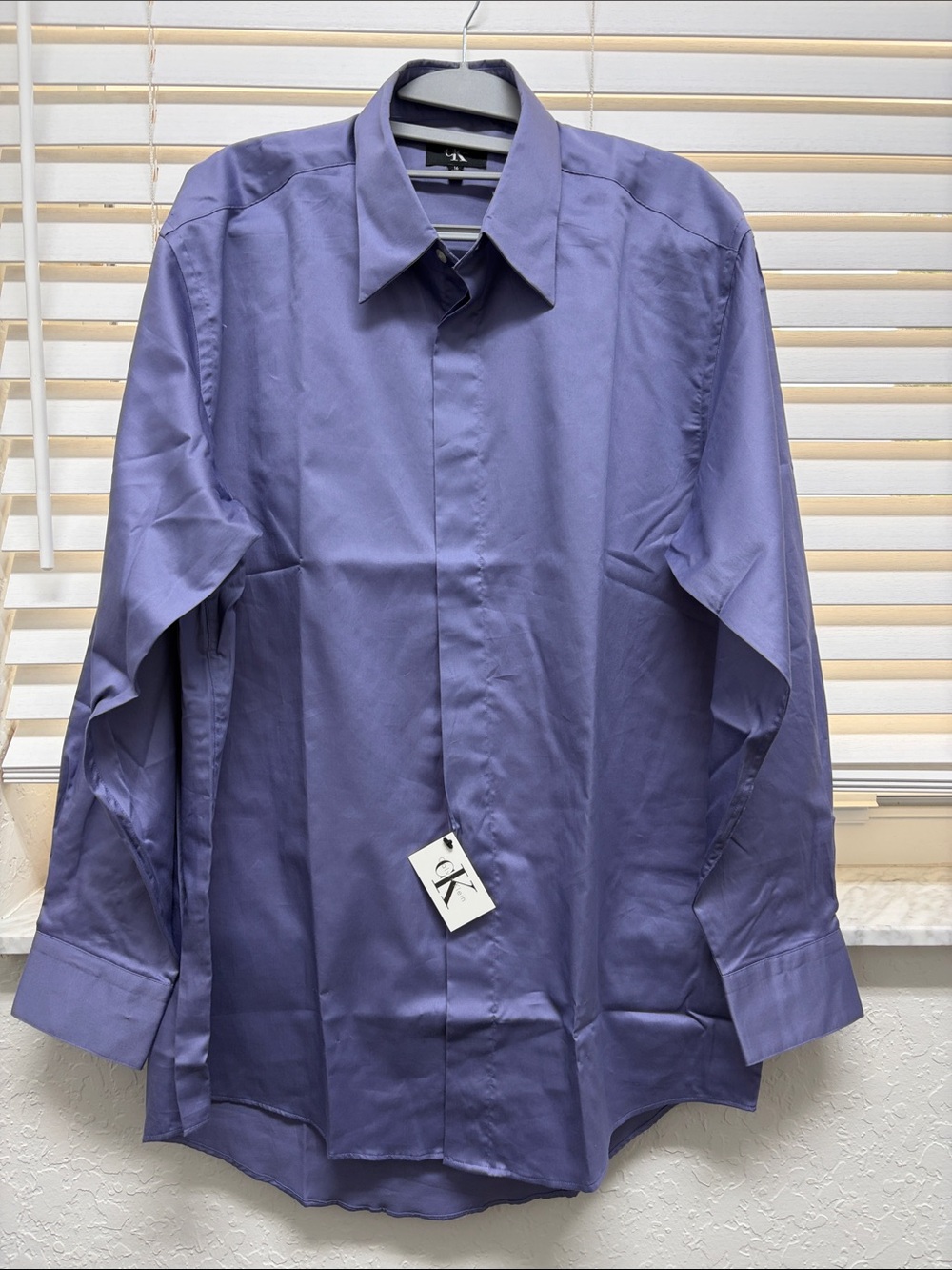 Calvin Klein Lavender Purple Long-Sleeve Dress Shirt